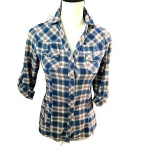 5/$25 Forever 21 plaid button down shirt